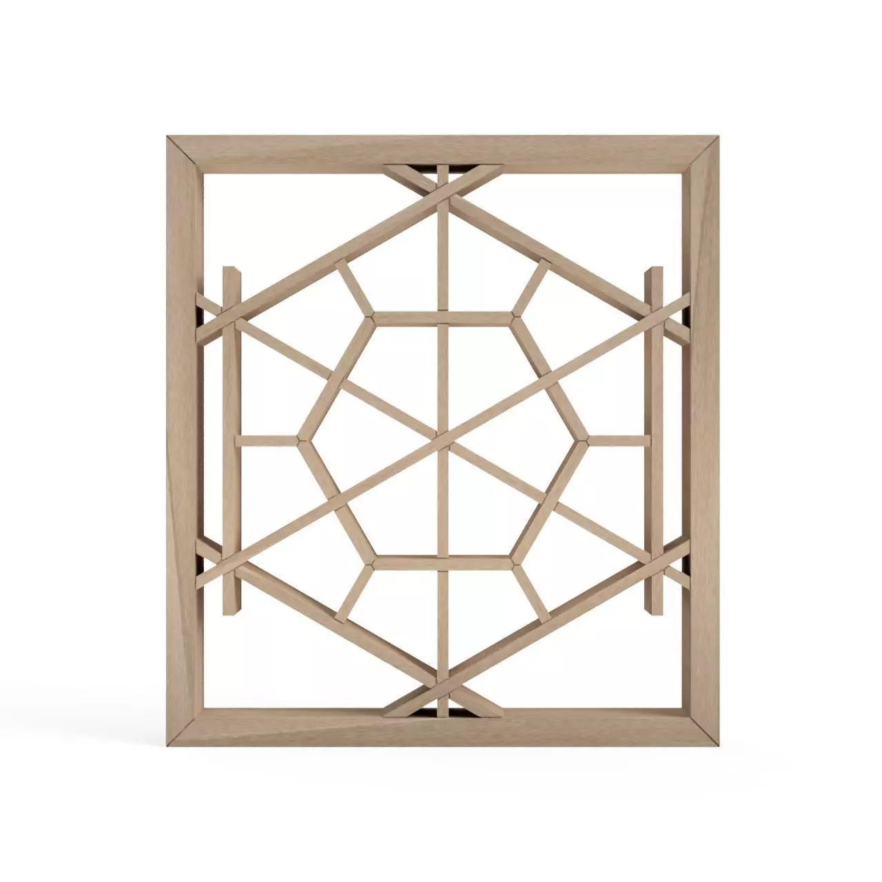 Tsumiishikikko wooden frame with geometric design 3D print model_0