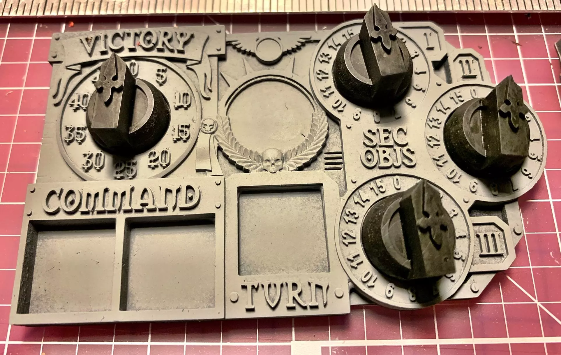 Armored Superhuman Marines Warhammer Game Score tracker 3D print model_0