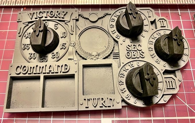 Armored Superhuman Marines Warhammer Game Score tracker 3D print model