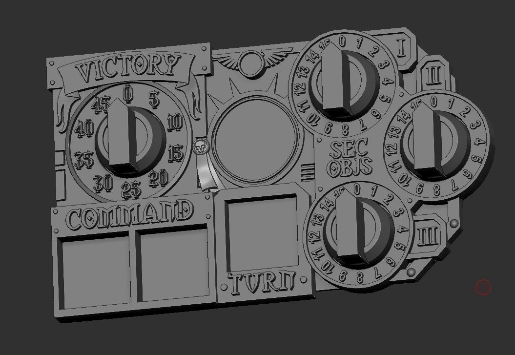 Armored Superhuman Marines Warhammer Game Score tracker 3D print model_1