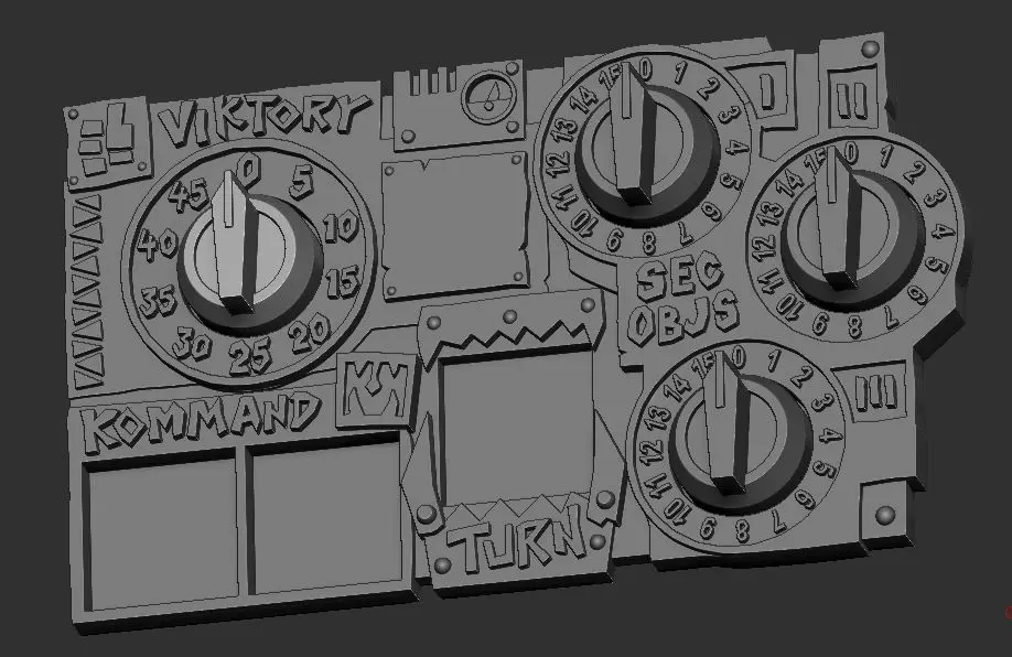 Brutal Space Orc Game and Score Tracker for Warhammer 3D print model_0