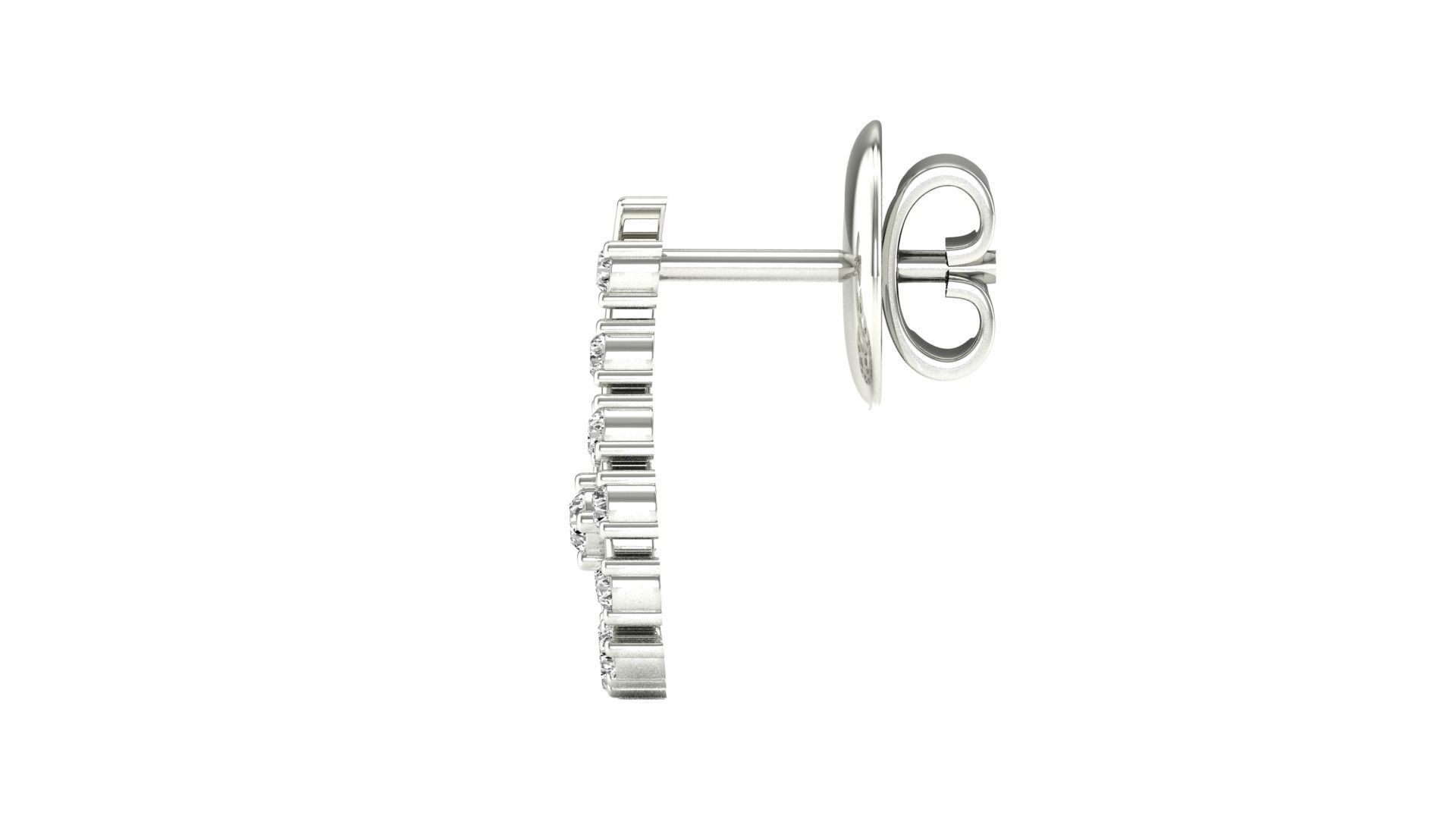 Earrings-0478 pair of earrings in rose gold with diamonds 3D print model_17