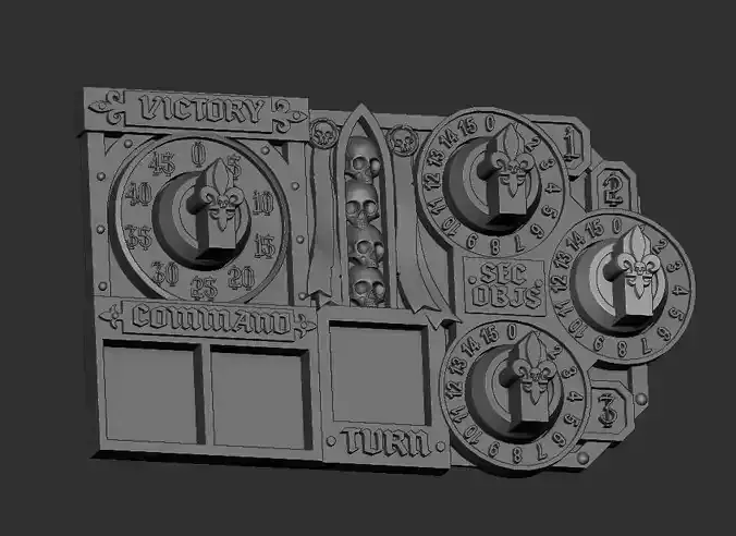 Armored Battle Convent Sisters Wargame Score Tracker Warhammer 3D print model