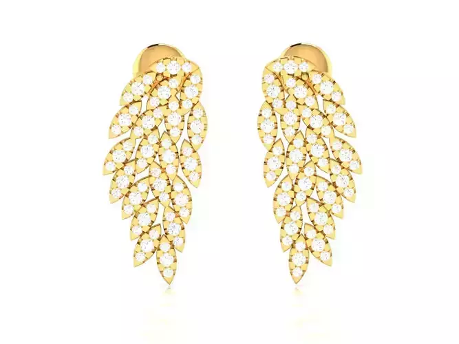 Earrings-1788v rose gold stud earring 3D print model