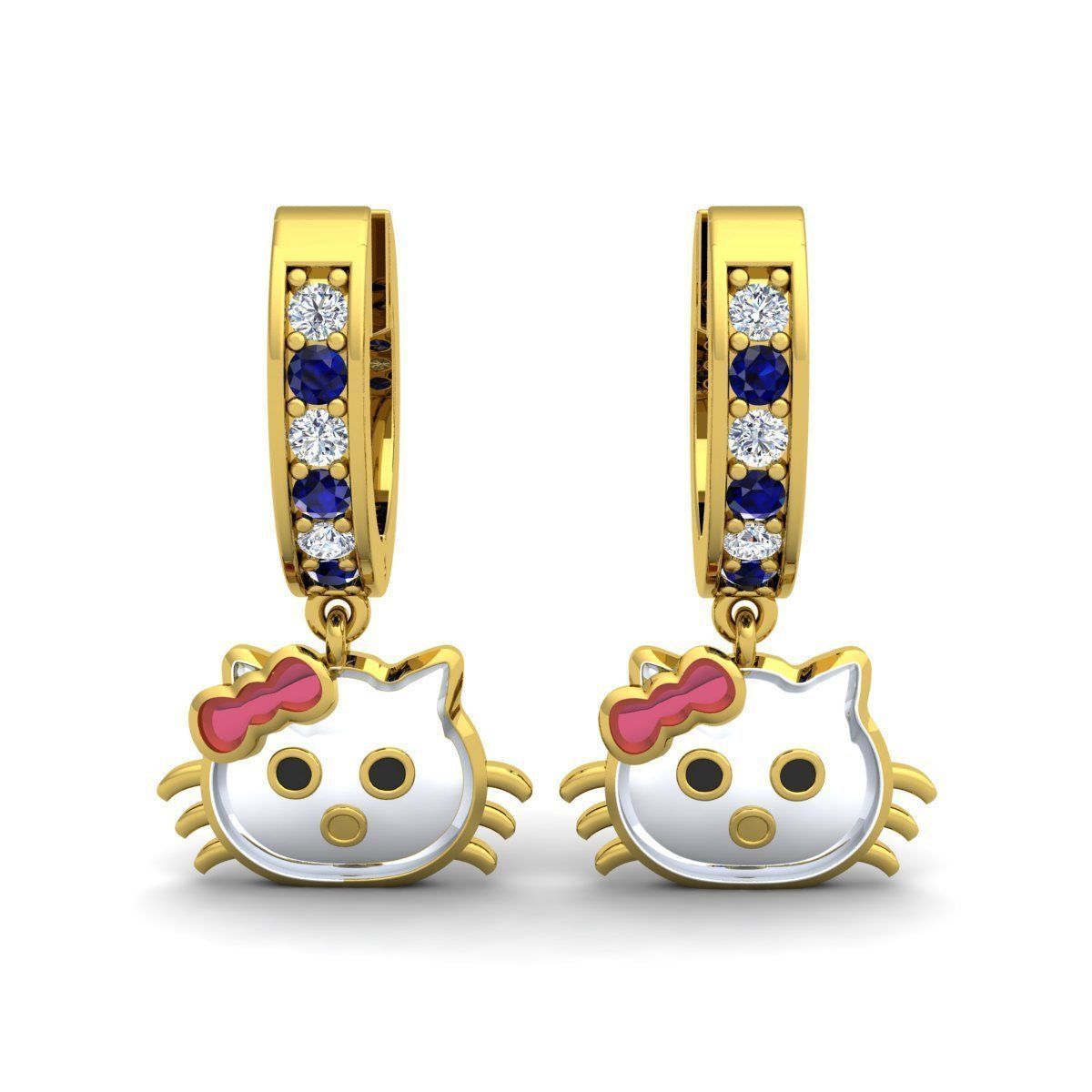 Cartoone Earring  3D print model_2