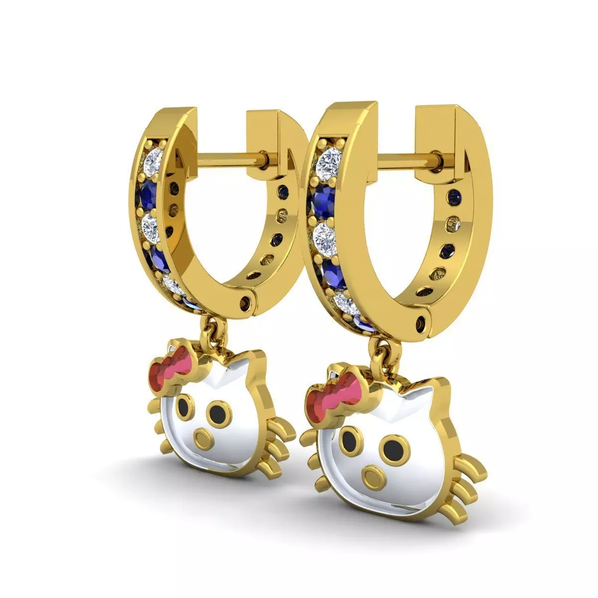 Cartoone Earring  3D print model_0