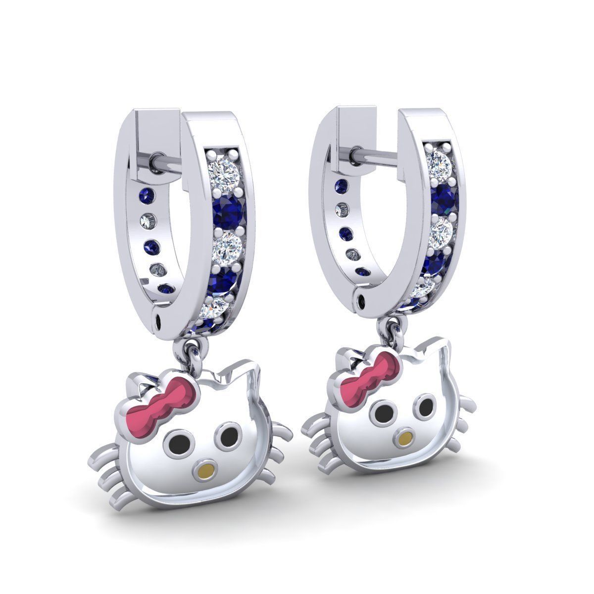 Cartoone Earring  3D print model_1