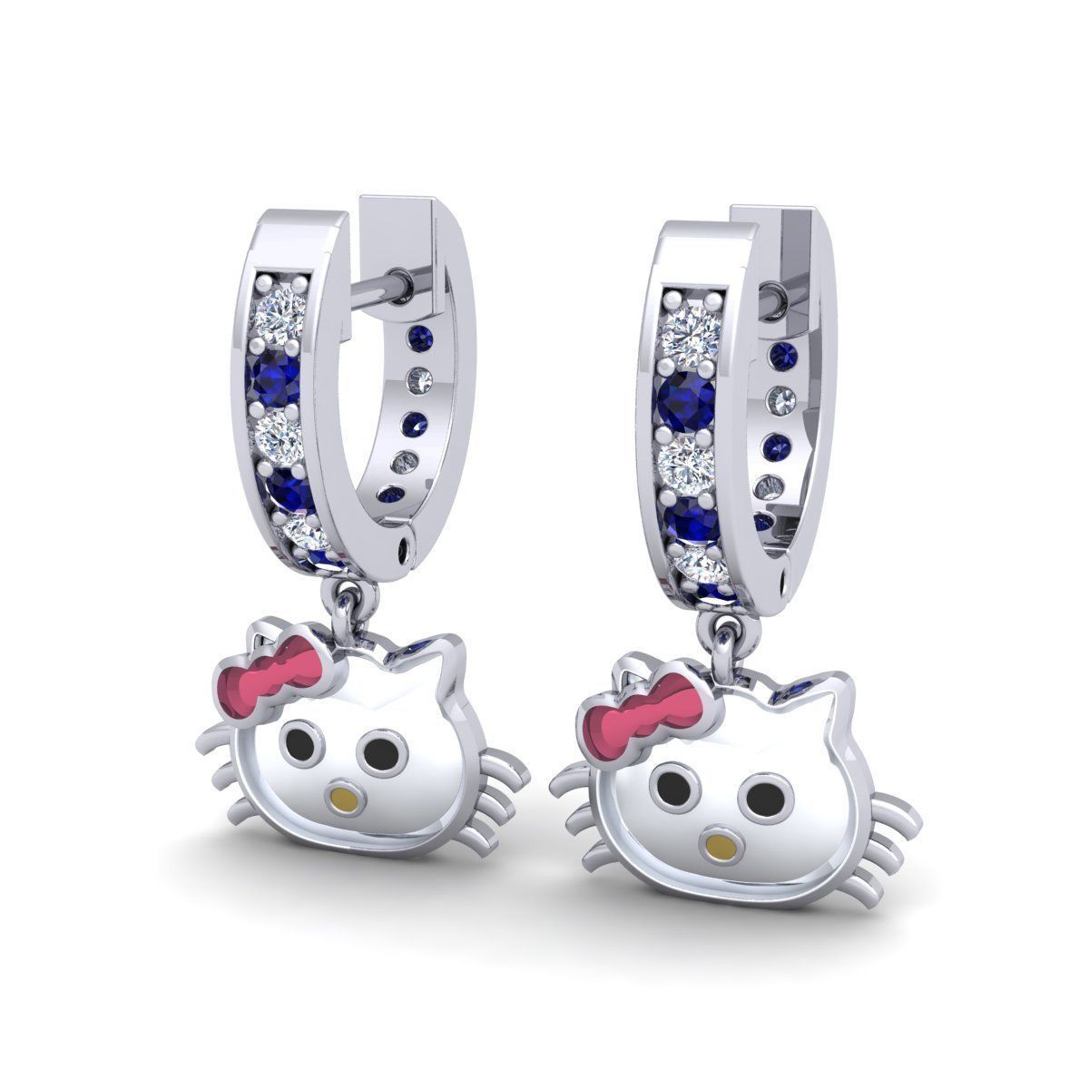 Cartoone Earring  3D print model_9