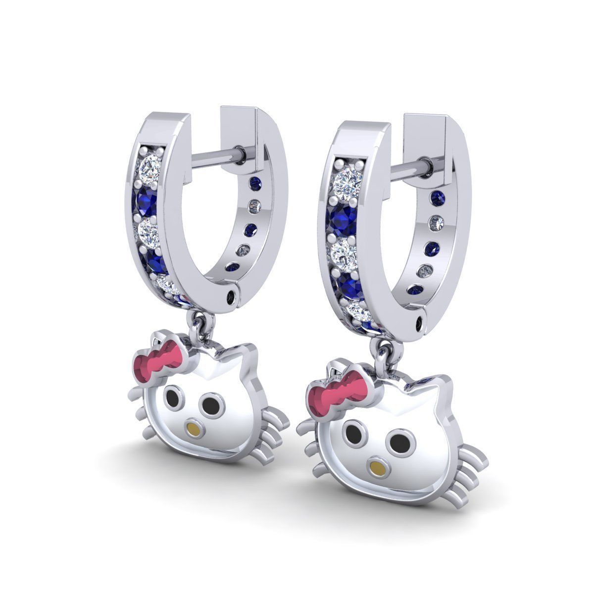 Cartoone Earring  3D print model_8