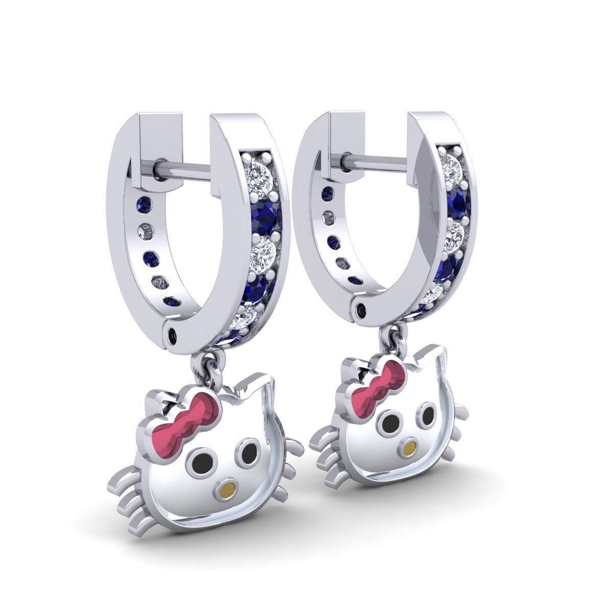 Cartoone Earring  3D print model_4