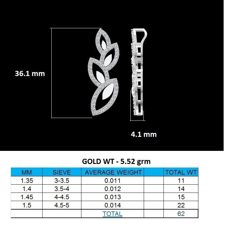 Pendant-2753 rose gold necklace with chain 3D print model_7