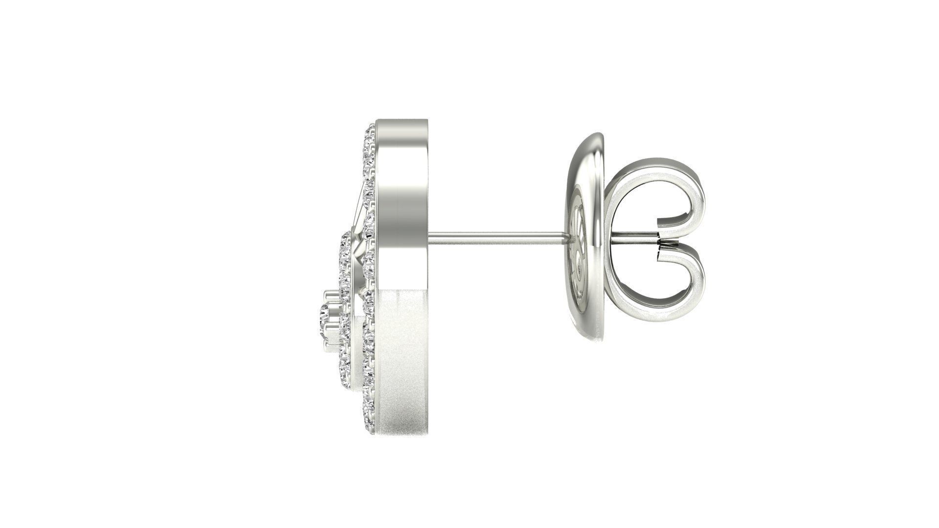 Earrings-2783 rose gold stud earrings with diamonds 3D print model_16