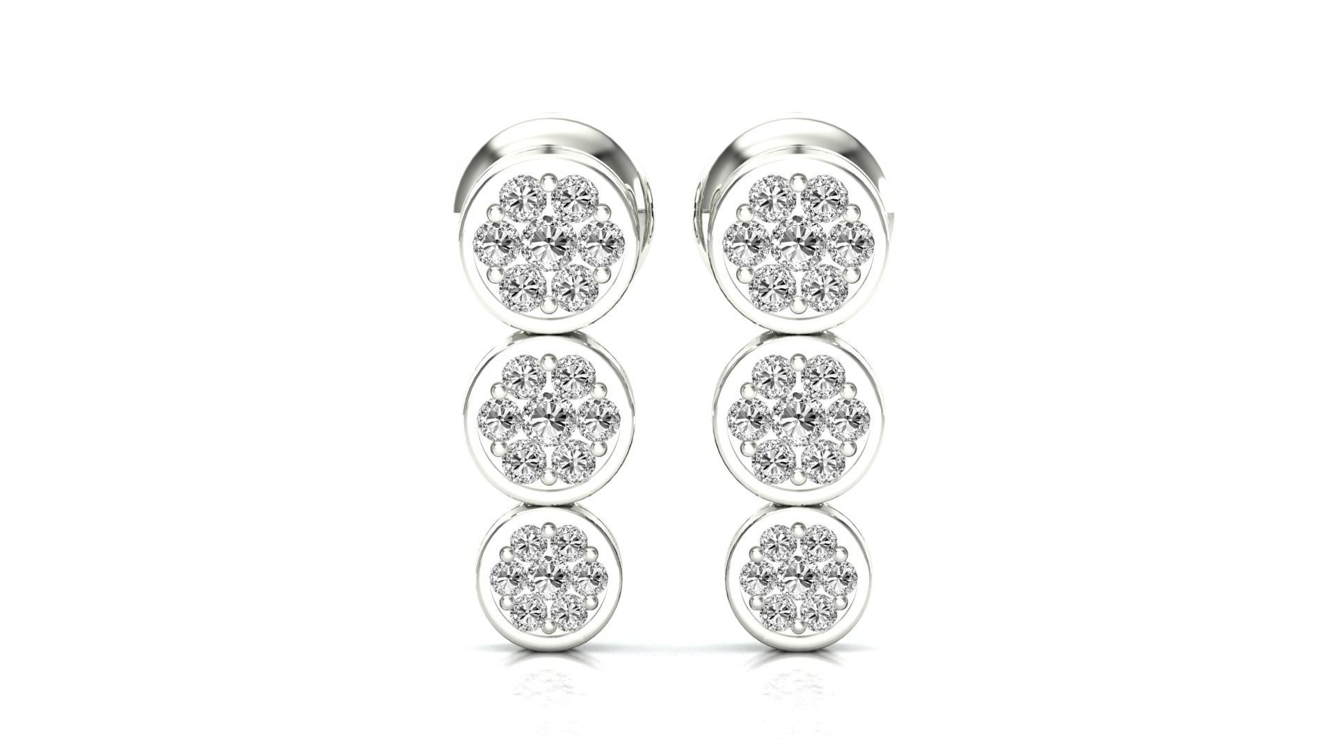 Earrings-1425 rose gold stud earring 3D print model_9