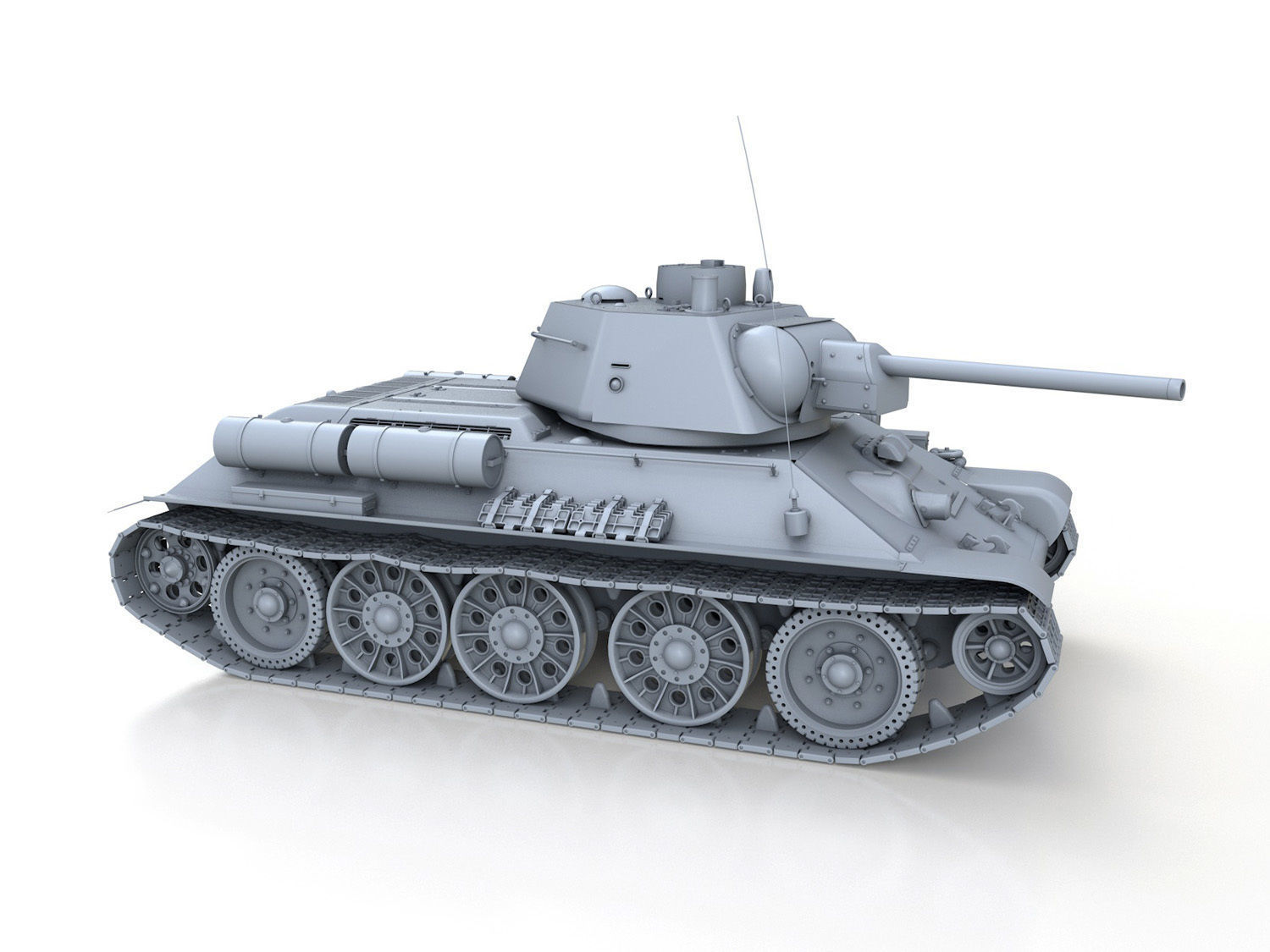 OT-34-76 - Model 1943 - Soviet Flame-Thrower Tank 3D model_6