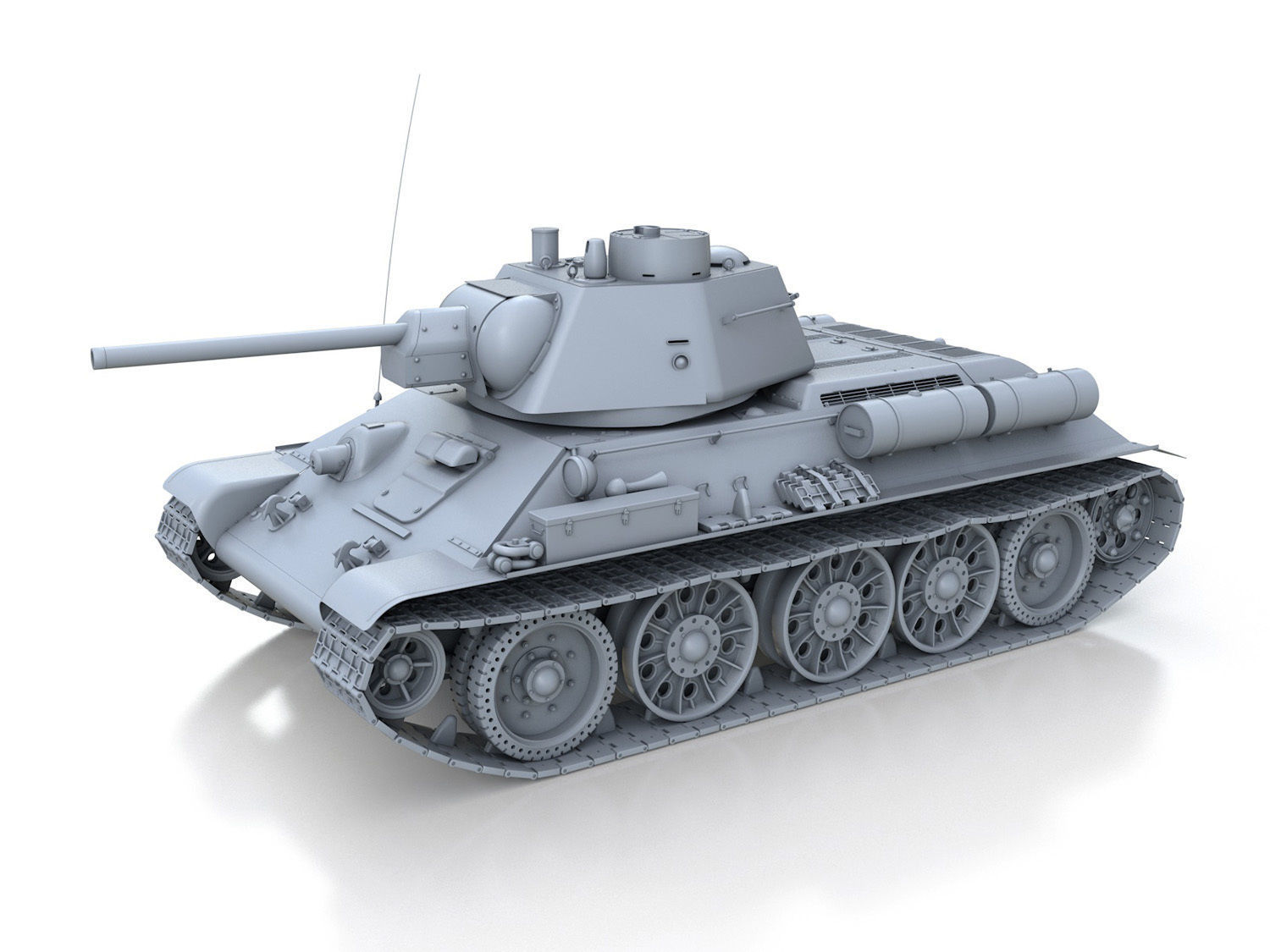 OT-34-76 - Model 1943 - Soviet Flame-Thrower Tank 3D model_2