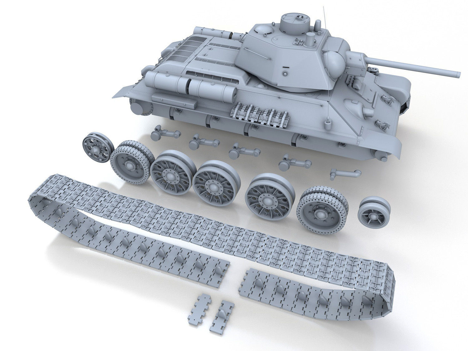 OT-34-76 - Model 1943 - Soviet Flame-Thrower Tank 3D model_9