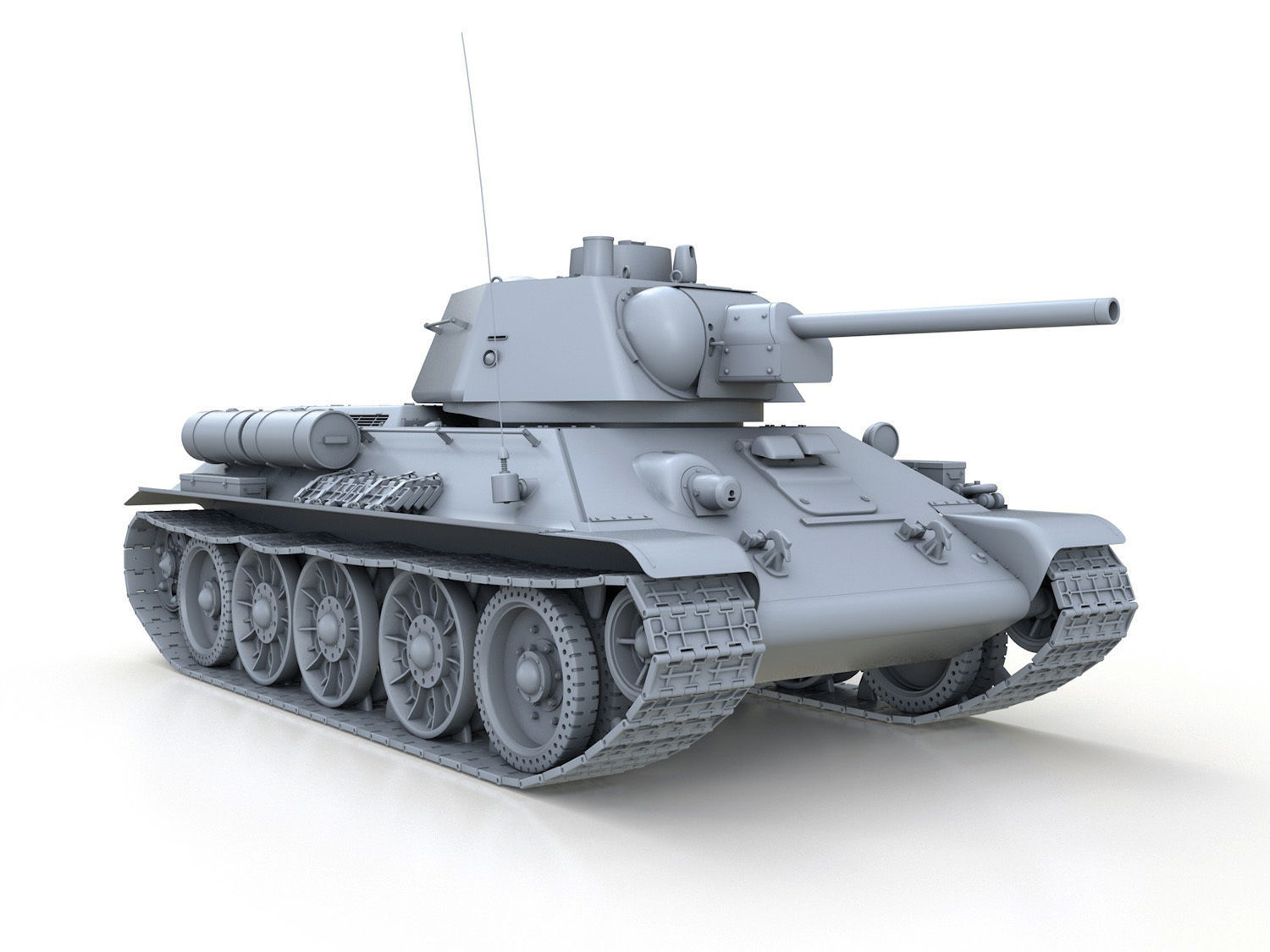 OT-34-76 - Model 1943 - Soviet Flame-Thrower Tank 3D model_7