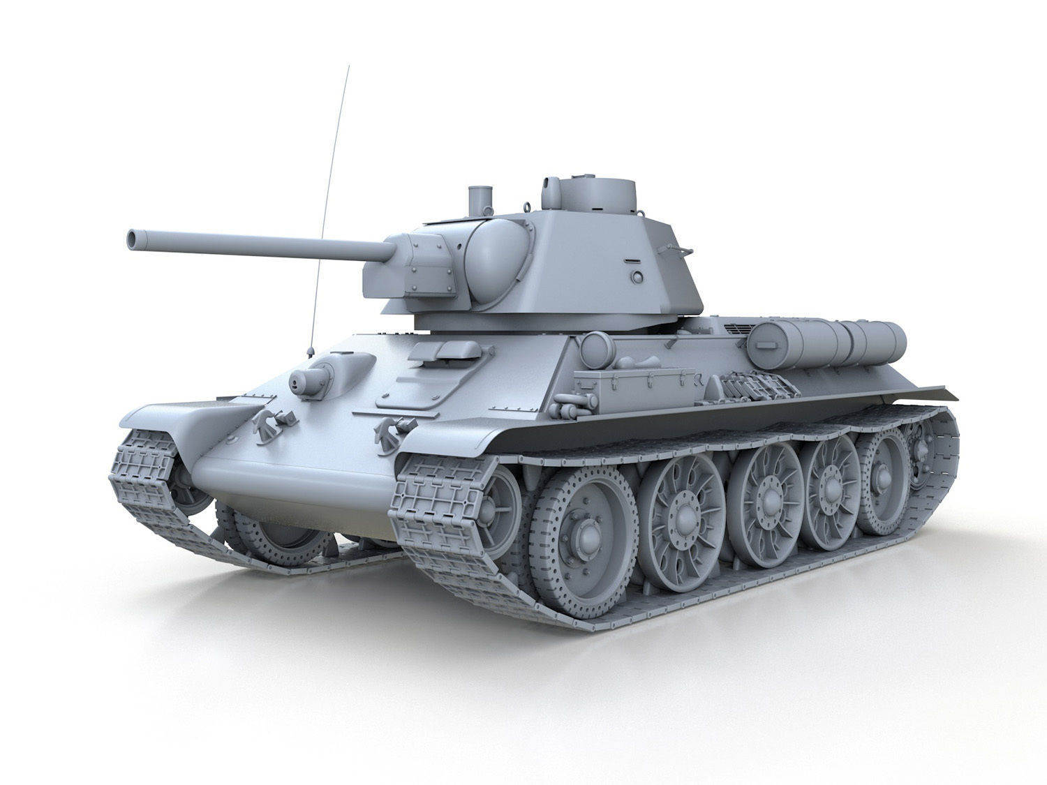OT-34-76 - Model 1943 - Soviet Flame-Thrower Tank 3D model_1