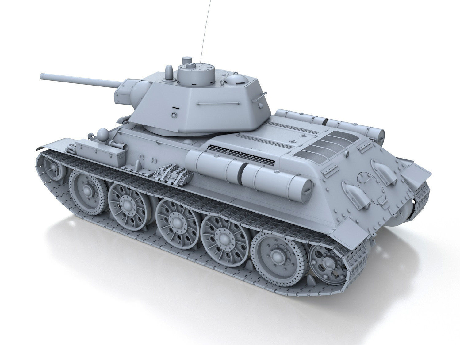 OT-34-76 - Model 1943 - Soviet Flame-Thrower Tank 3D model_4