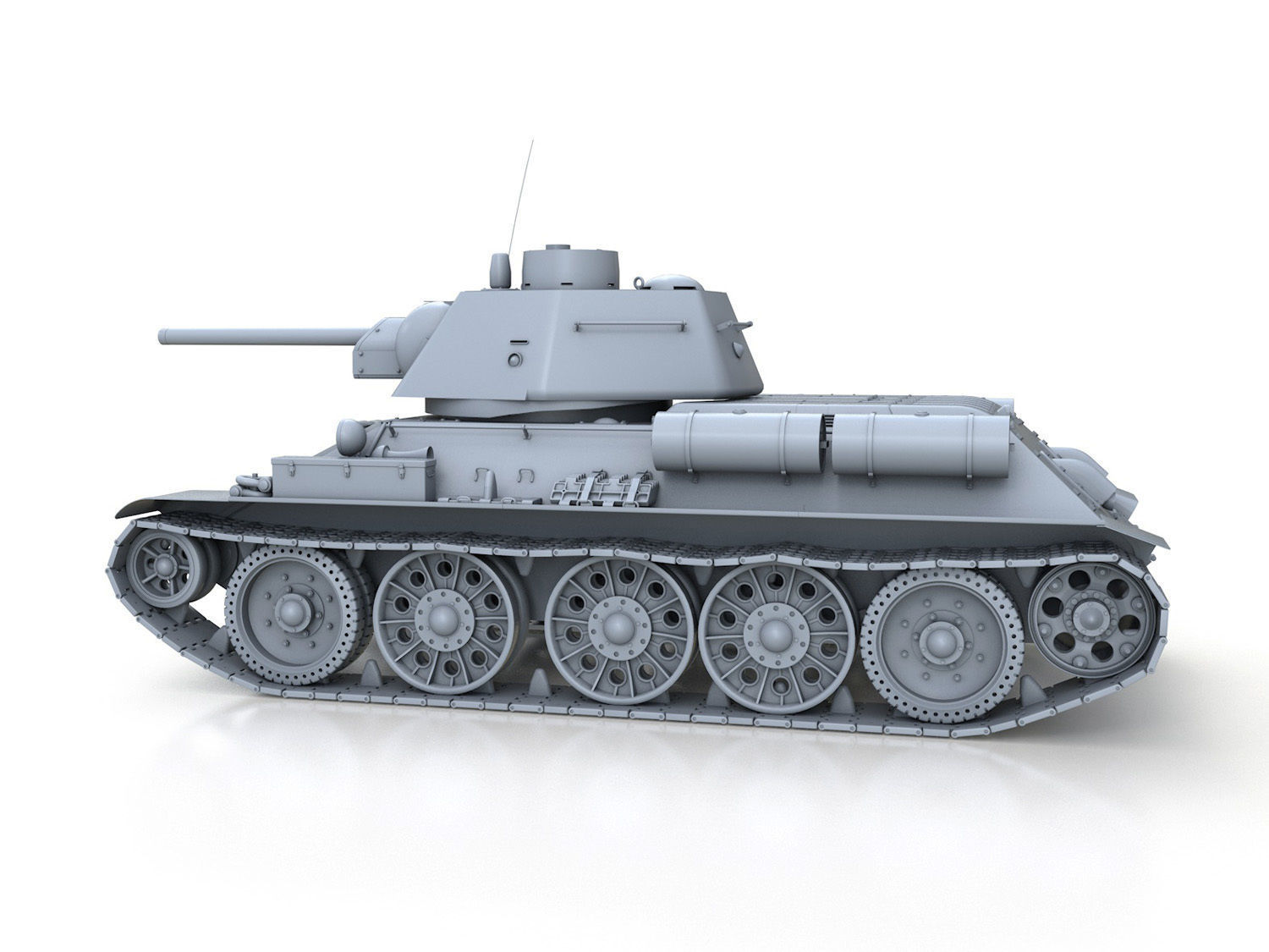 OT-34-76 - Model 1943 - Soviet Flame-Thrower Tank 3D model_3