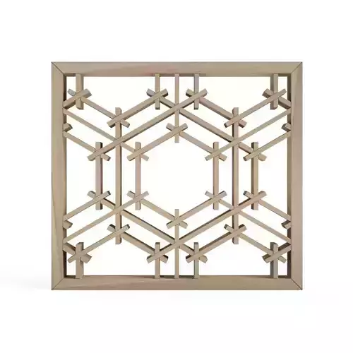 Mietsunokikko wooden frame with snowflake design 3D print model