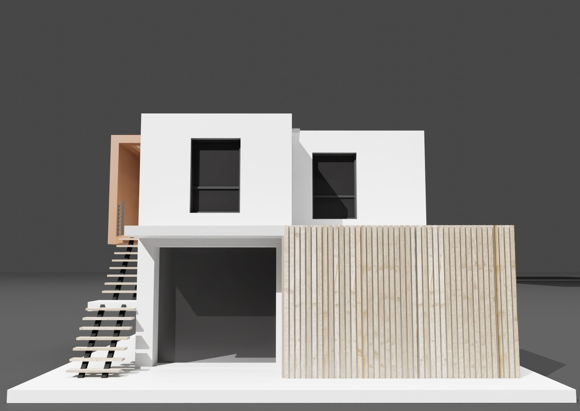 Modern housing project model 3D render 3D model_10