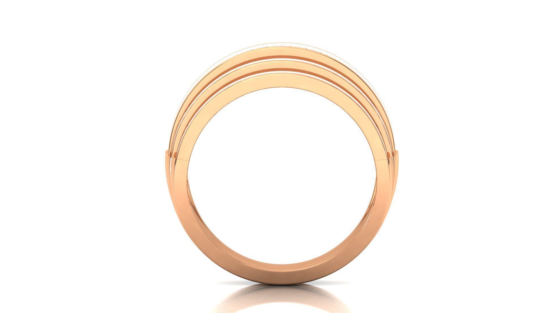Ring-11014 gold ring with diamonds 3D print model_7