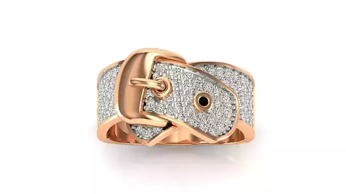 Ring-9640 engagement ring gold 3D print model