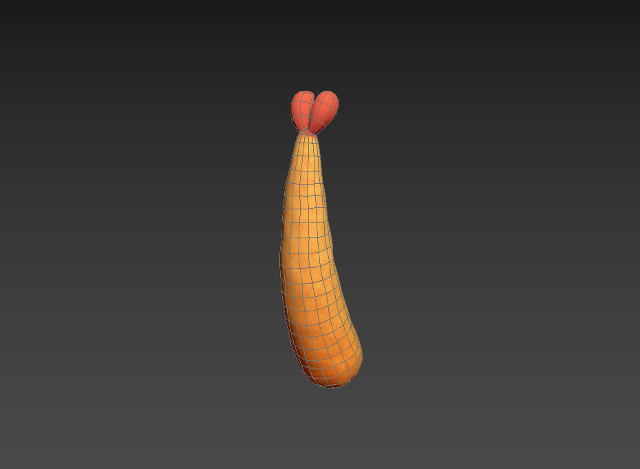 Tempura orange chicken 3D model_20