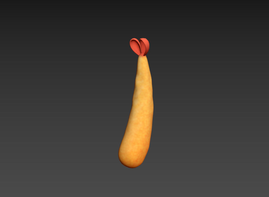 Tempura orange chicken 3D model_15