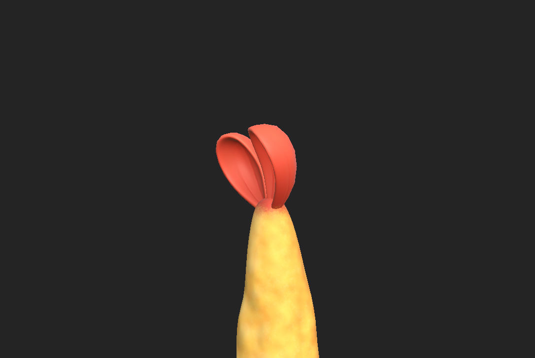 Tempura orange chicken 3D model_14