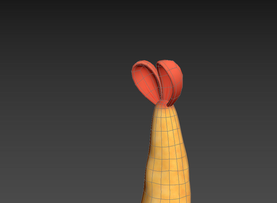 Tempura orange chicken 3D model_22