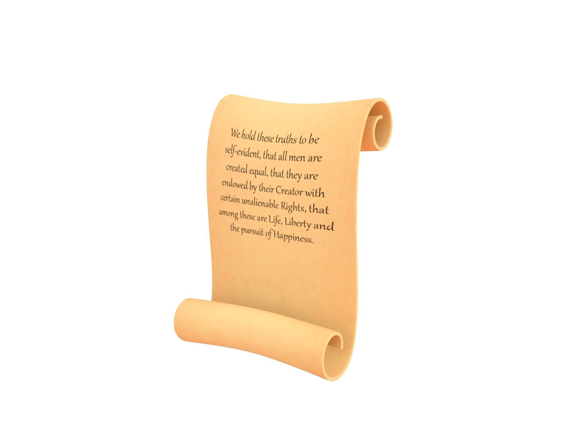 Scroll wooden 3D model_23