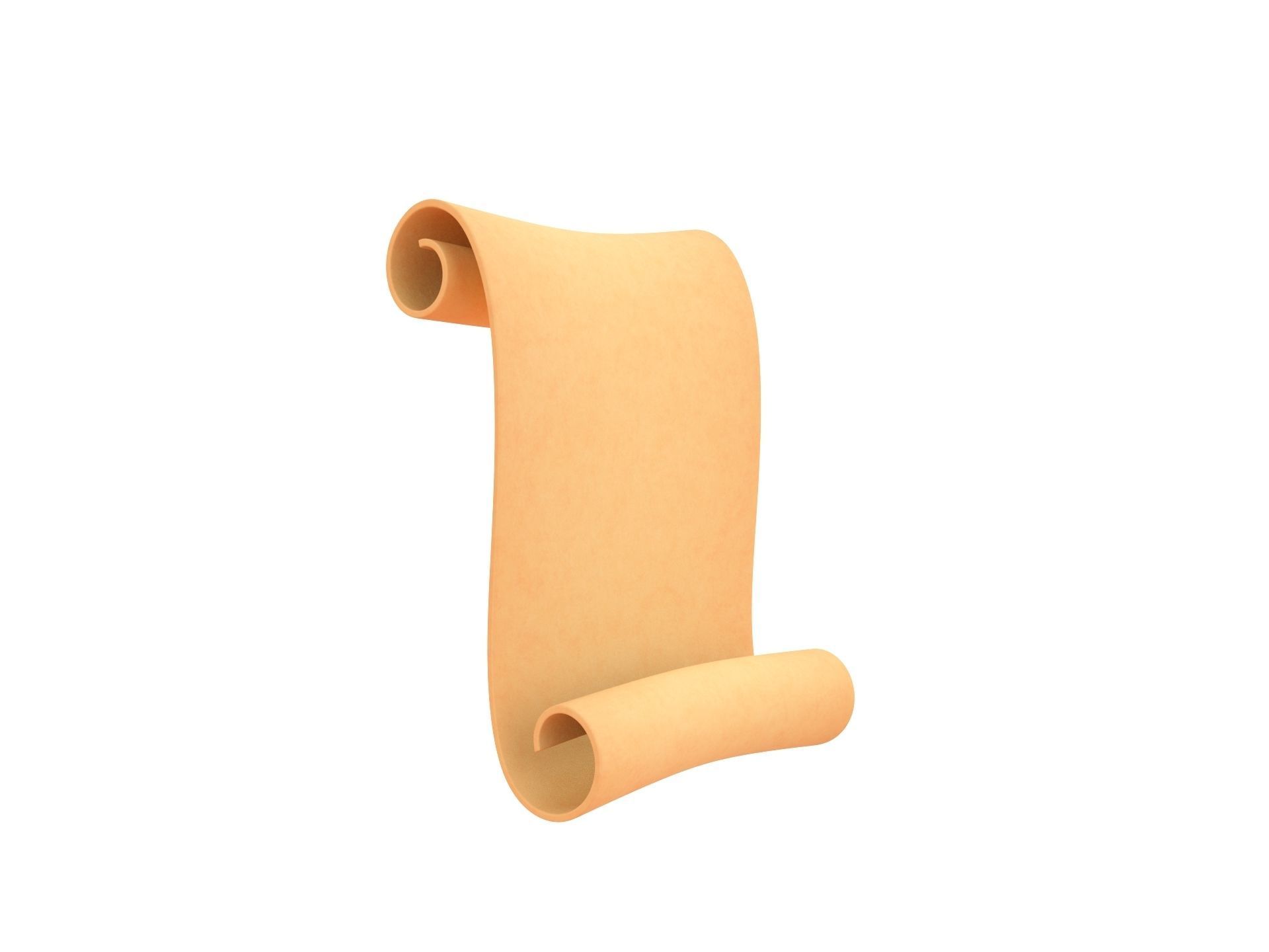 Scroll wooden 3D model_2