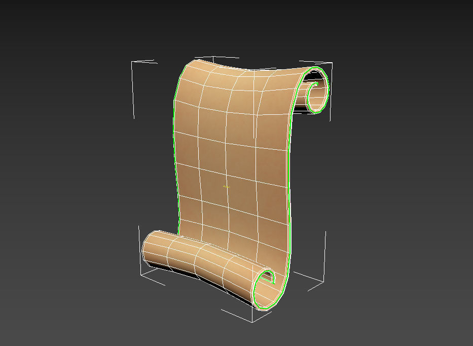 Scroll wooden 3D model_20