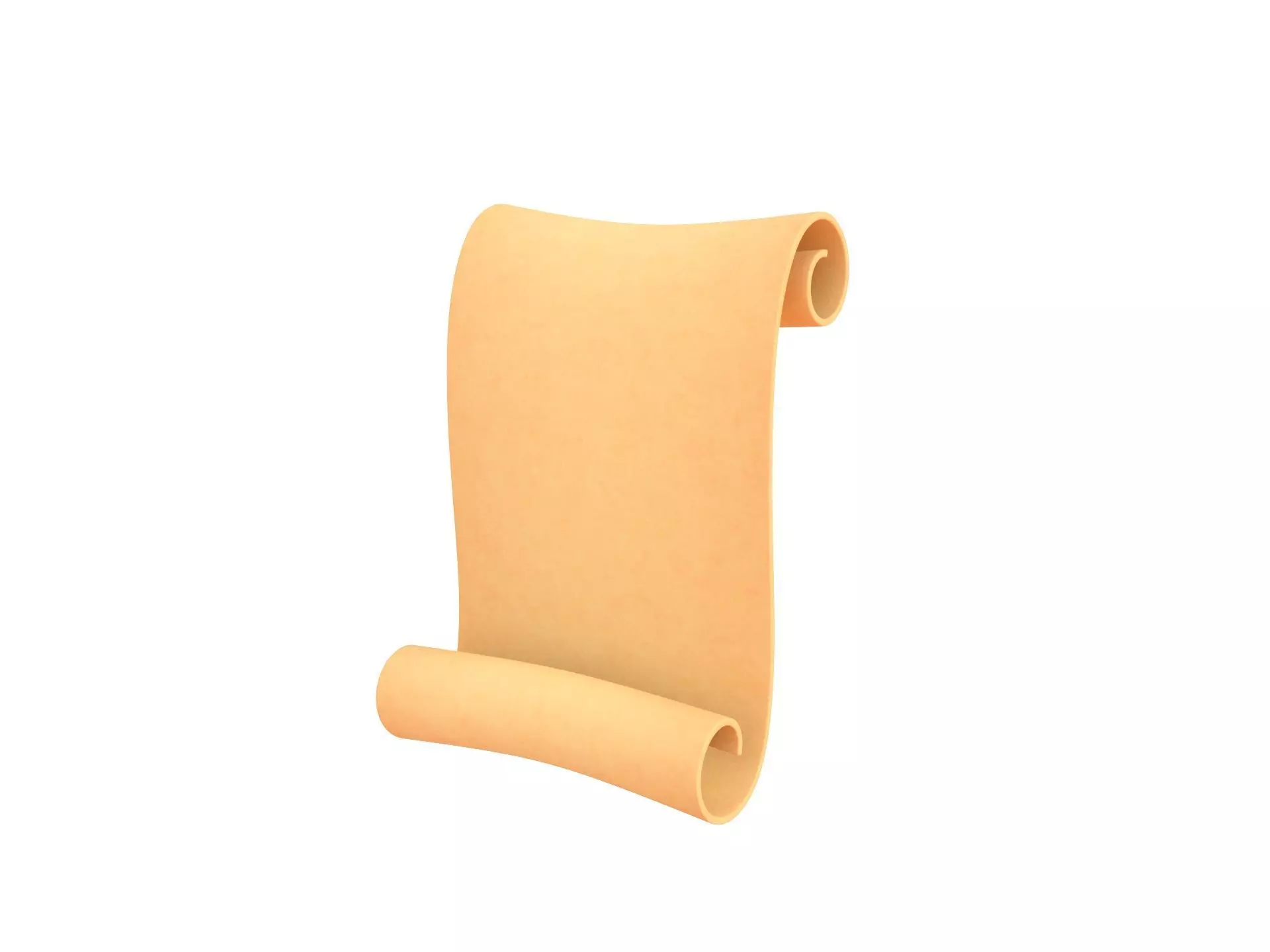 Scroll wooden 3D model_0