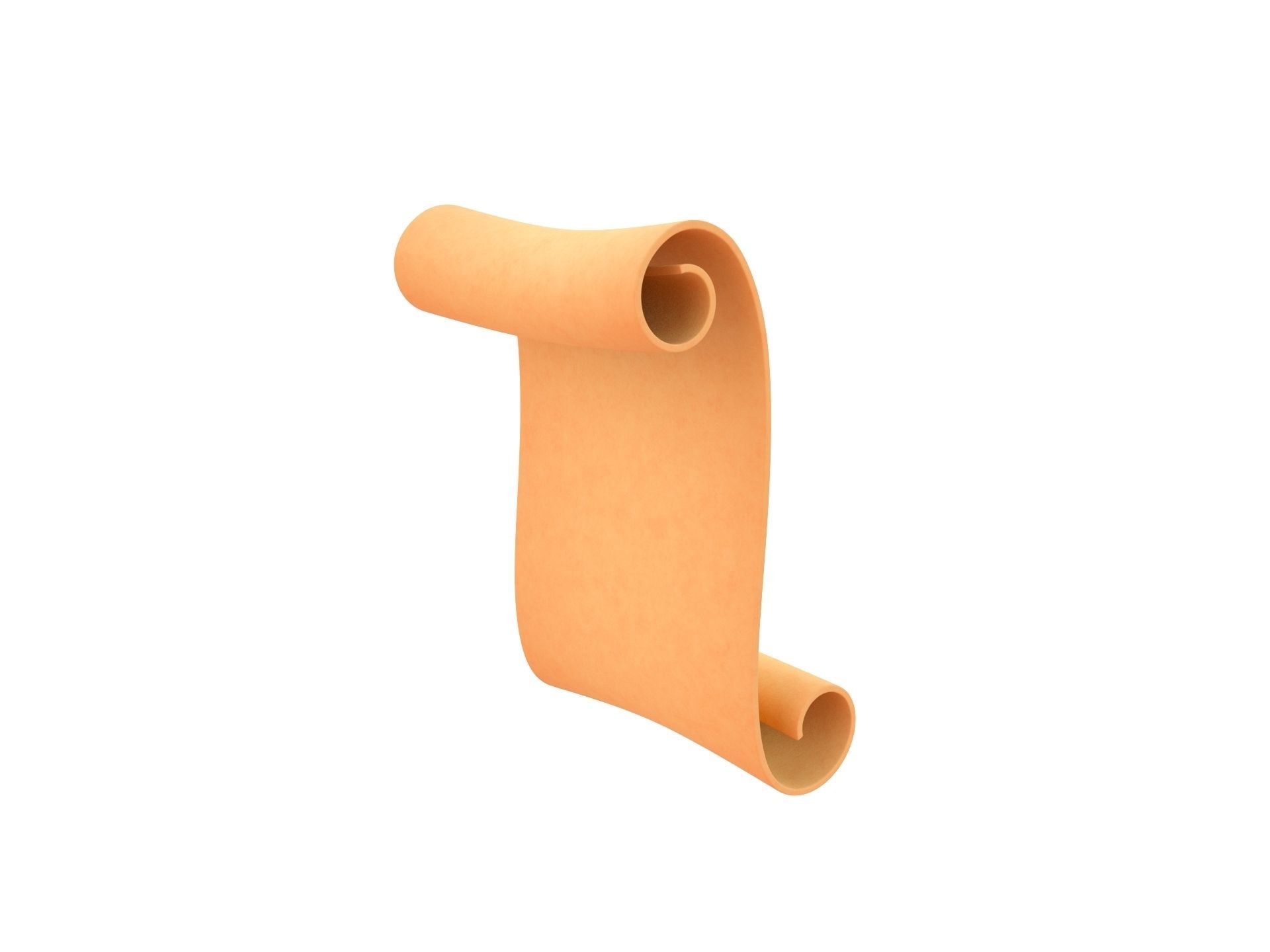 Scroll wooden 3D model_4