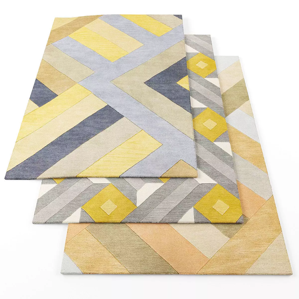 Rugs-906 geometric rugs for living room Low-poly 3D model_0