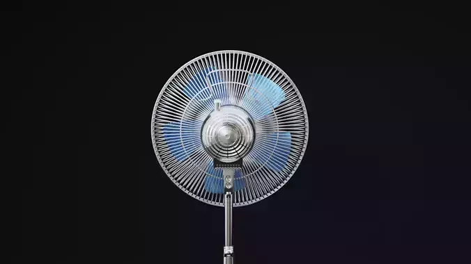 Fan Model silver lamp