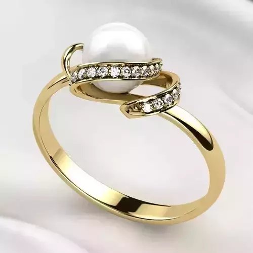 Pearl 7mm Gold Ring