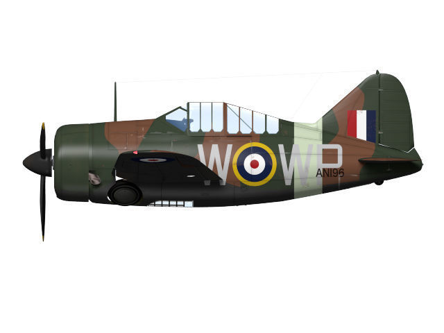 Brewster F2A Buffalo B339 3D model_4