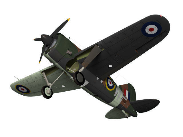 Brewster F2A Buffalo B339 3D model_3