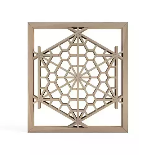 Yaekarahanakikko wooden frame with intricate design 3D print model
