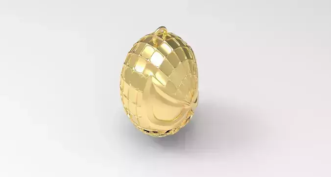 Spiderman Head Keychain Gold