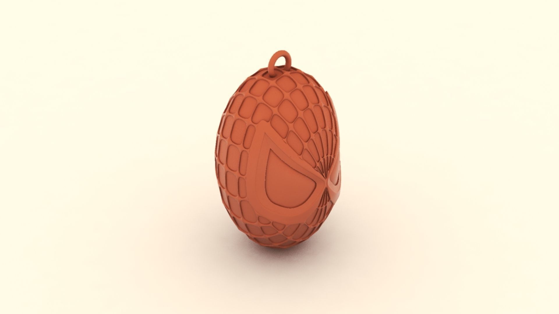 Spiderman Head Keychain Black 3D print model_5