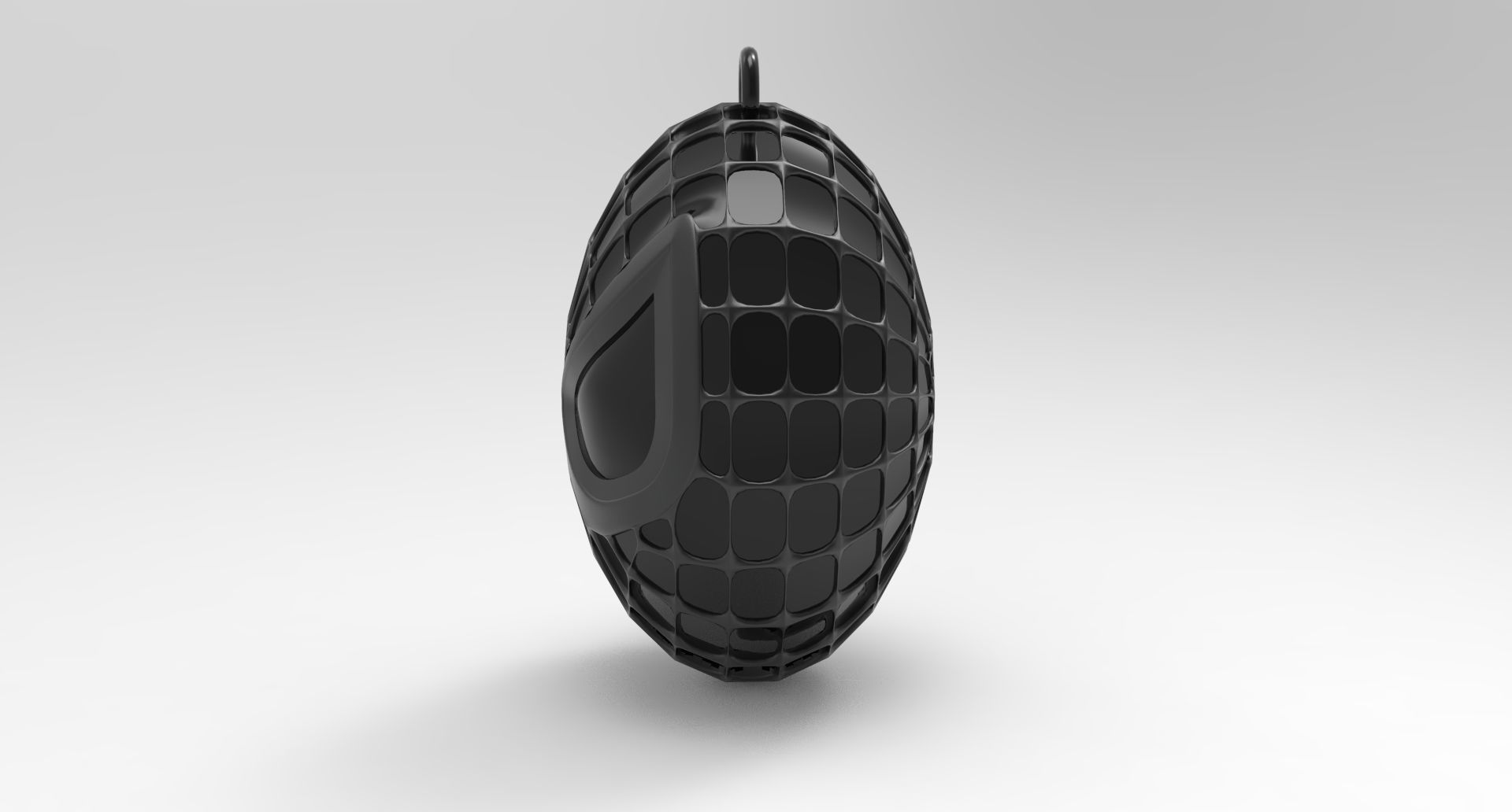 Spiderman Head Keychain Black 3D print model_2