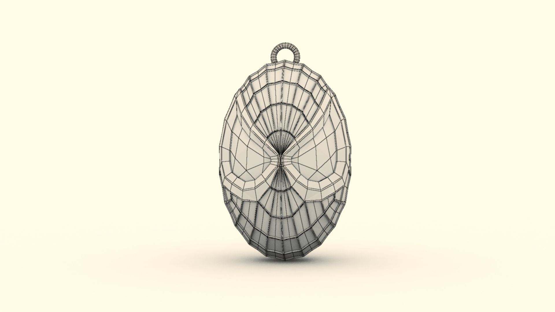Spiderman Head Keychain Black 3D print model_11