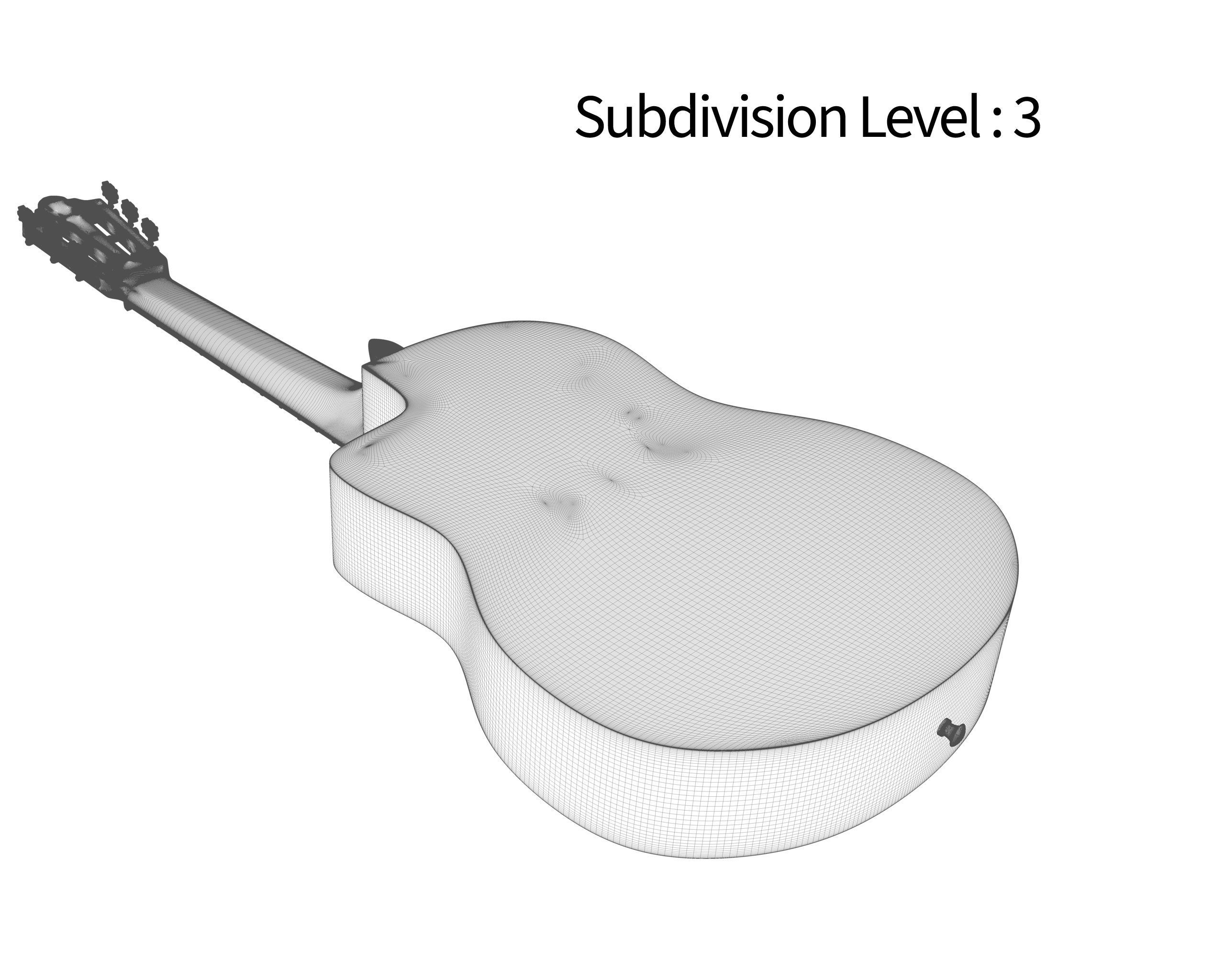 Classic Guitar Collection Low-poly 3D model_129