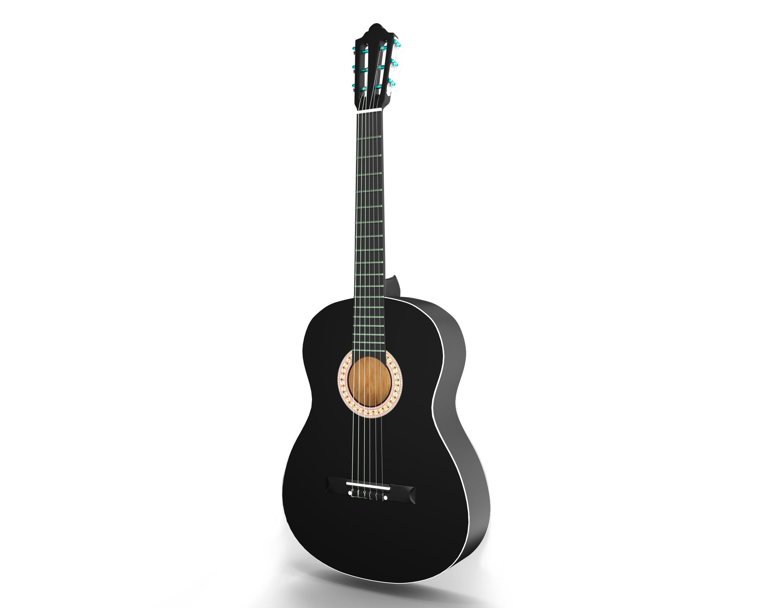 Classic Guitar Collection Low-poly 3D model_12