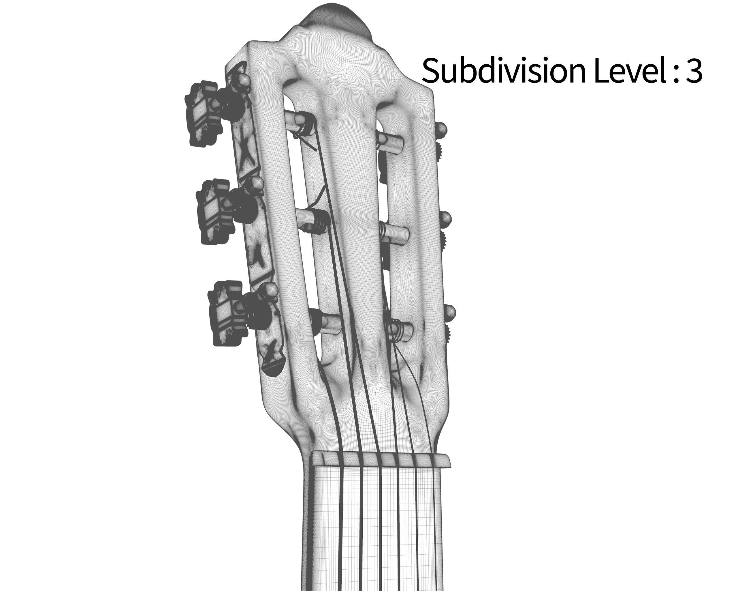 Classic Guitar Collection Low-poly 3D model_135